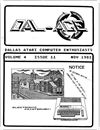 Dallas Atari Computer Enthusiasts issue Volume 4, Issue 11